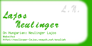 lajos neulinger business card